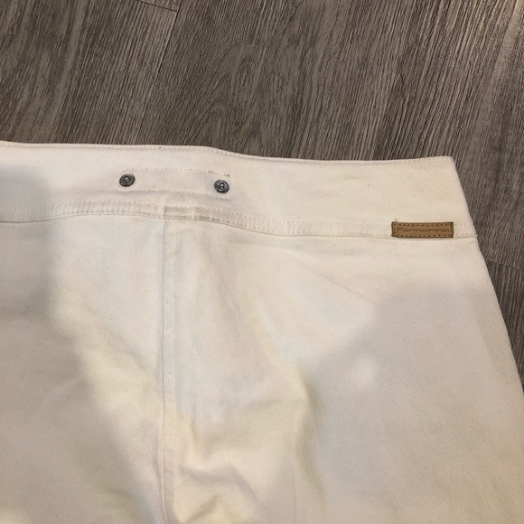 Fornarina white low rise flare jeans with belt - Picture 5 of 5